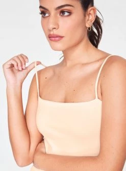 HeyYou Basic Nude Straight Neck Tank Top