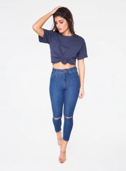 HeyYou Basic Pocket Tee In Night Sky