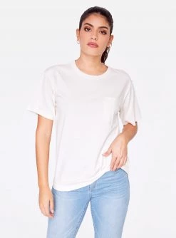 T-Shirts HeyYou Basic Pocket Tee In Cashew