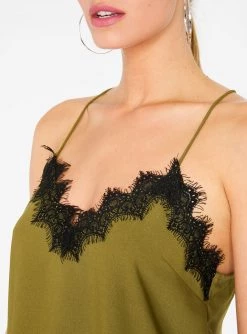 HeyYou Khaki Lace Cami Top