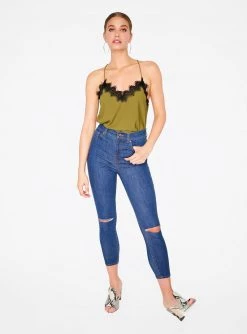 HeyYou Khaki Lace Cami Top