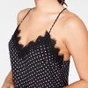 HeyYou Black And White Polka Dot Lace Cami Top Camis