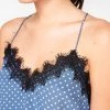 HeyYou Camis Blue And Creme Polka Dot Lace Cami Top