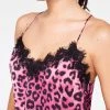 HeyYou Camis Hot Pink Cheetah Lace Cami Top
